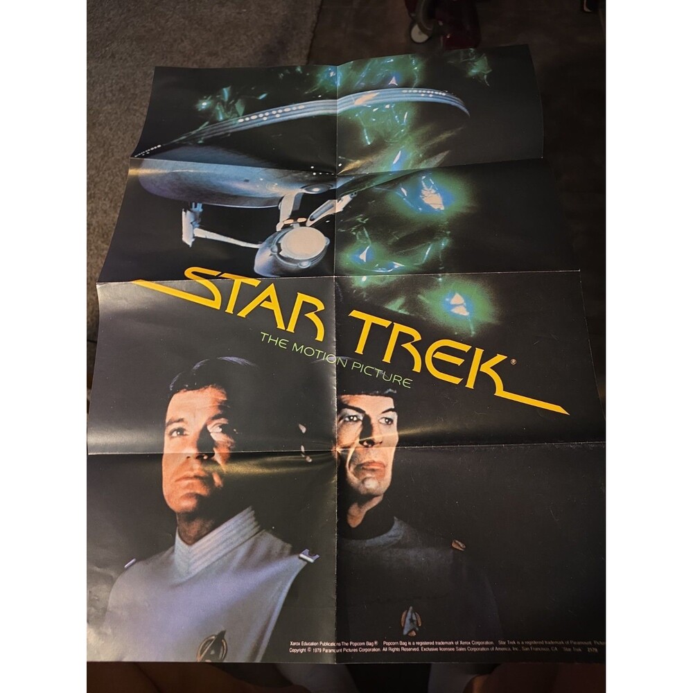 Star Trek Vintage 1979 poster folded Xerox Education Publications The Popcorn Co